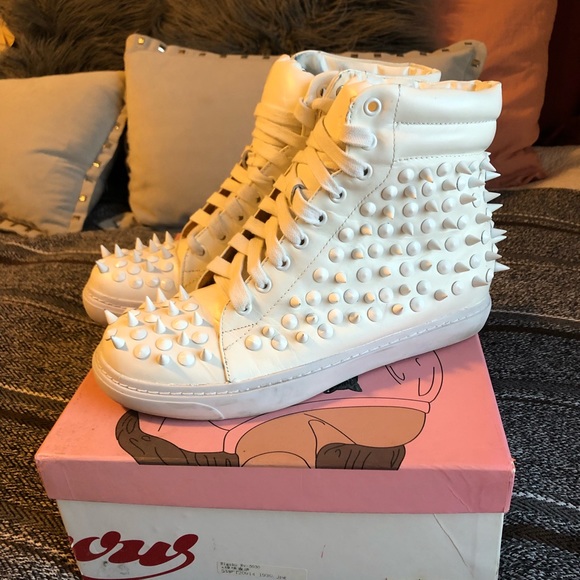 Rare Jeffrey Campbell Alva Spike Leather High - Picture 3 of 6